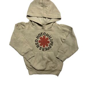 Red Hot Chili Peppers Solid Tan Casual Pullover Hoodie Size 2t